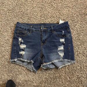 Shein Women's Blue and Navy Shorts